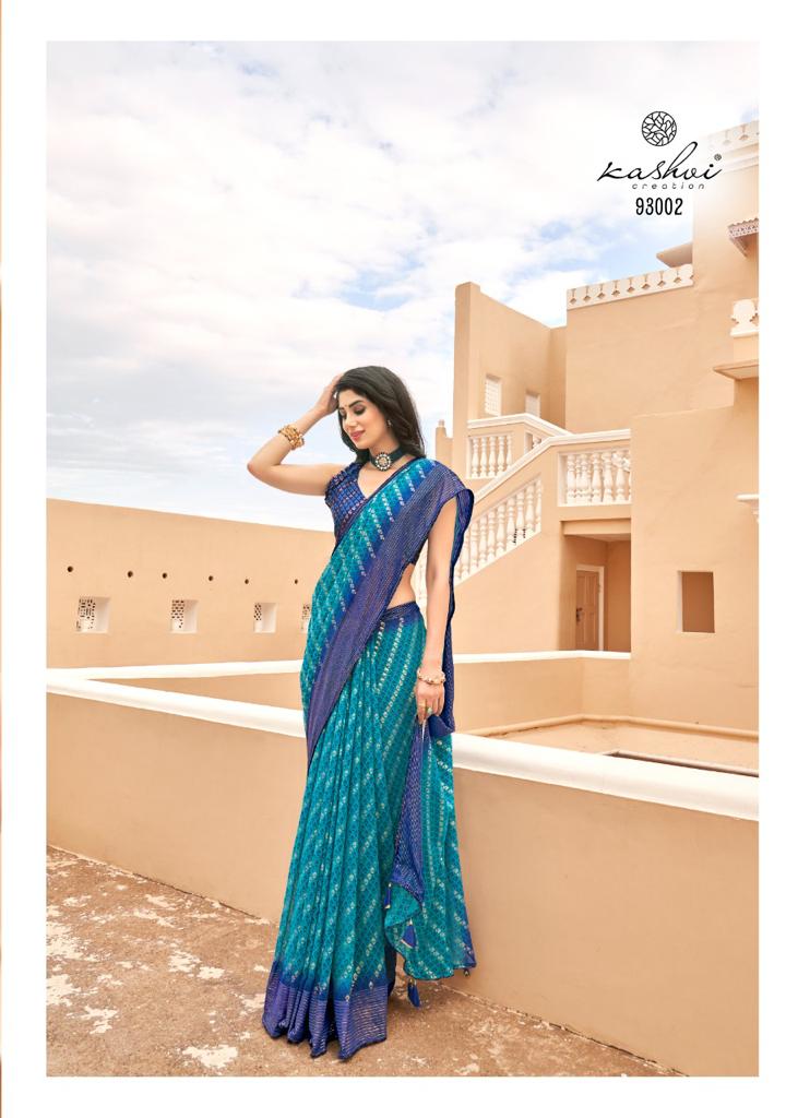 Kashvi Jhalak Designer Ethnic Wear Wholesale Saree Collection